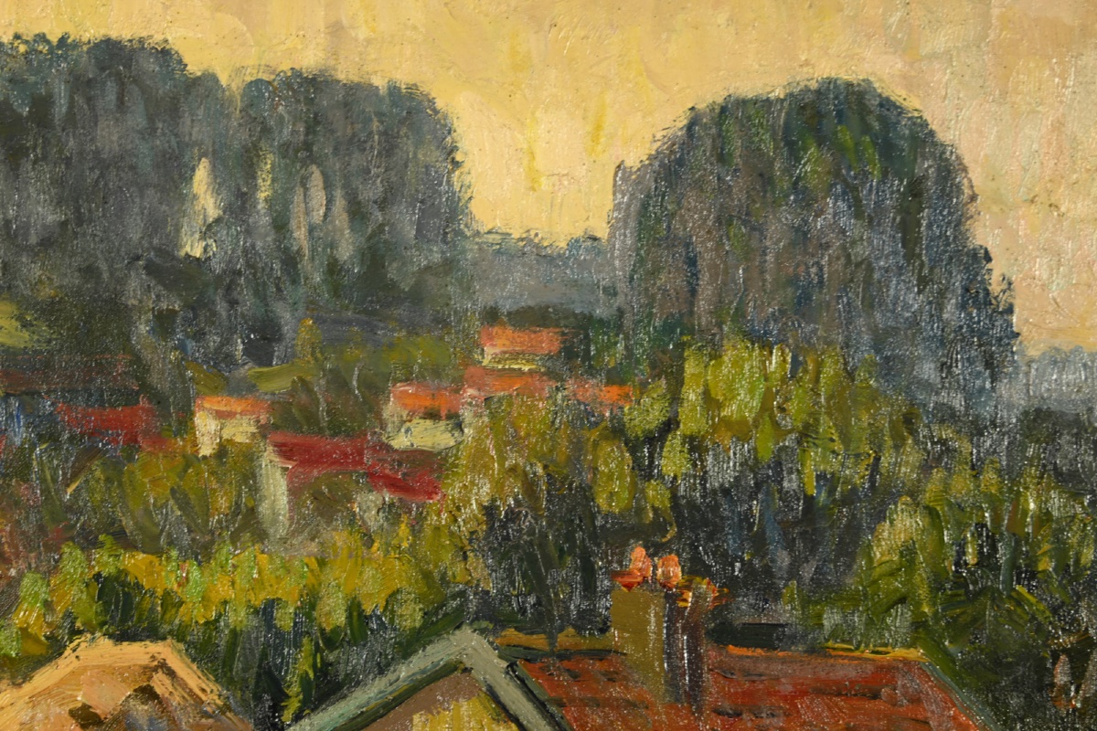 Albert MALET (1905-1986) : Paysage du Cantal-photo-3