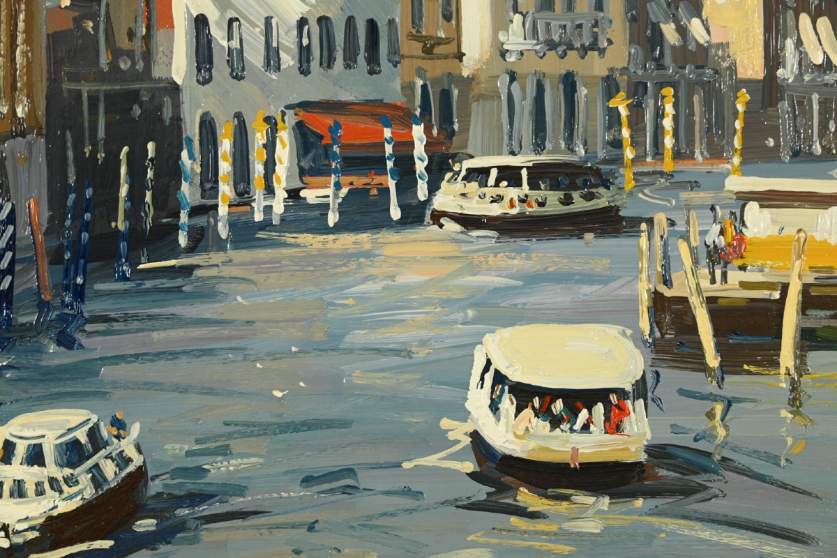 Michel Margueray (born In 1938) - On The Grand Canal, Venice-photo-4