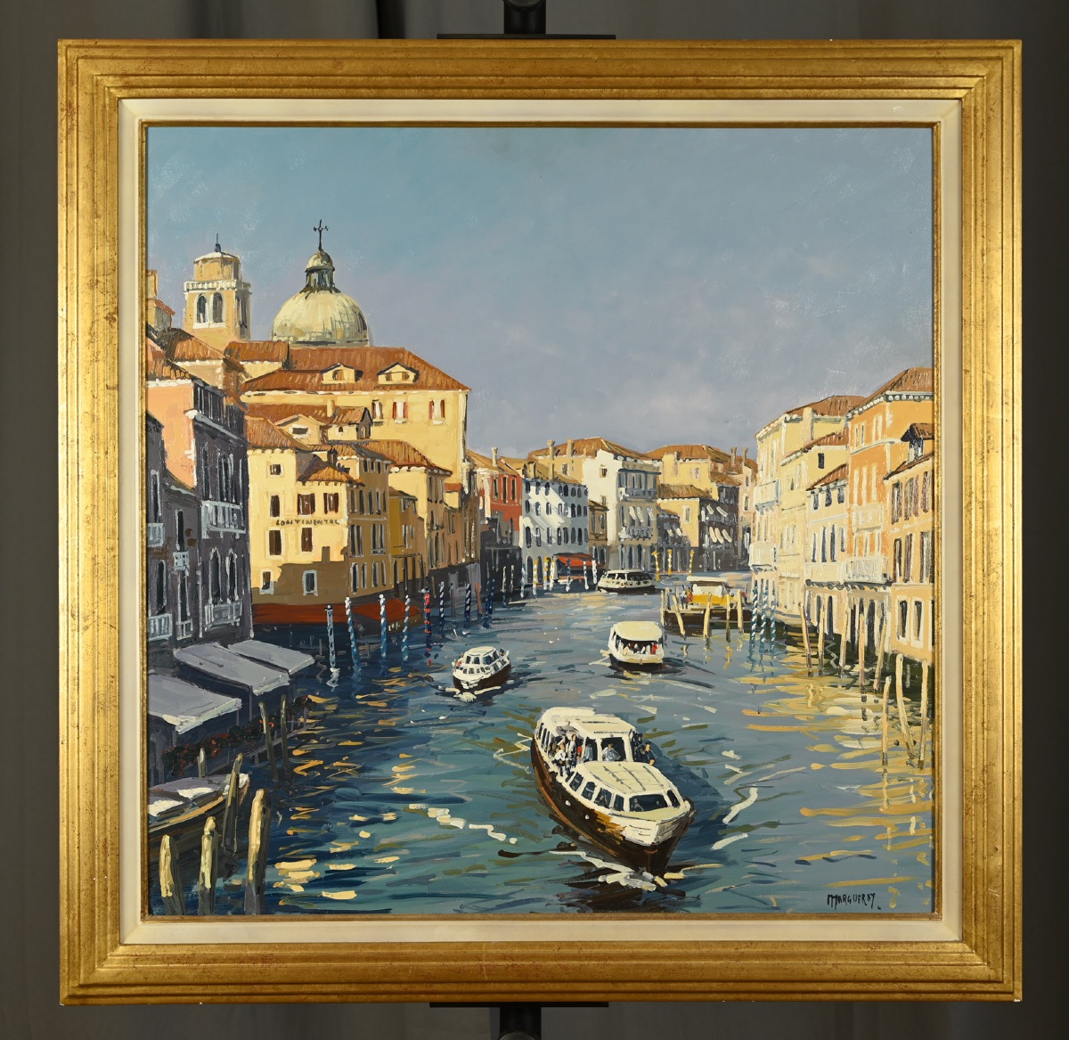 Michel Margueray (born In 1938) - On The Grand Canal, Venice-photo-6