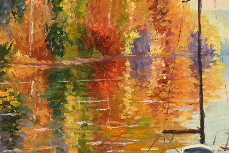 Christiane Stenfort (née En 1940) : Sailboats In Autumn In Poses-photo-4