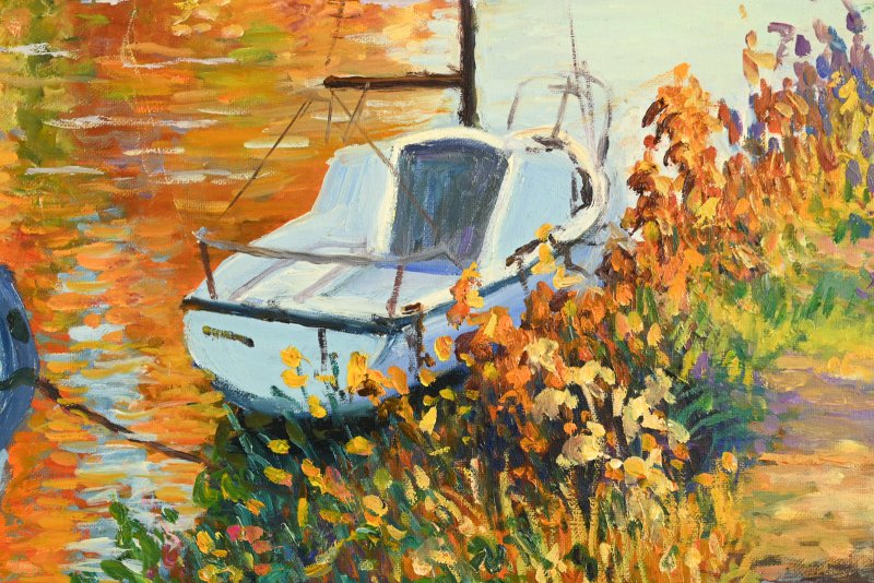 Christiane Stenfort (née En 1940) : Sailboats In Autumn In Poses-photo-1
