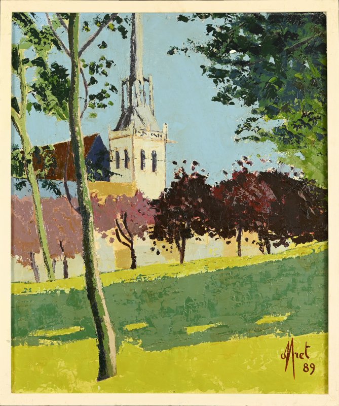 Yves OFFRET (1946 - 2004) : Le printemps sous la parc-photo-3