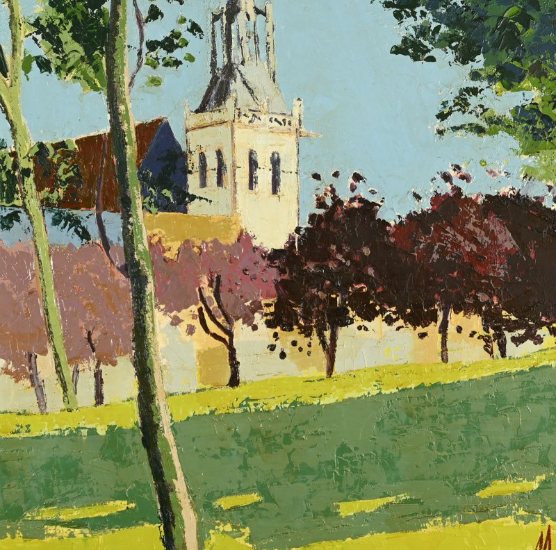 Yves OFFRET (1946 - 2004) : Le printemps sous la parc-photo-4