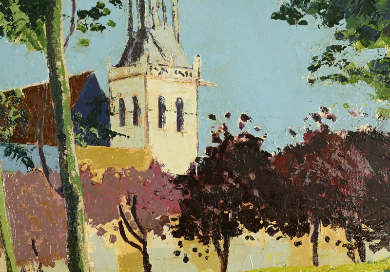 Yves OFFRET (1946 - 2004) : Le printemps sous la parc-photo-1