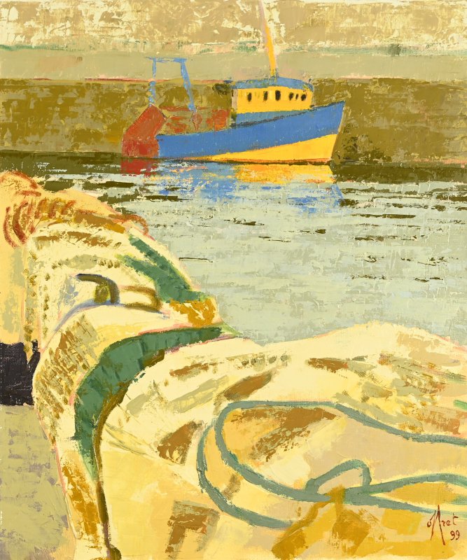 Yves Offret (1946 - 2004) : Yellow And Blue Reflections-photo-2