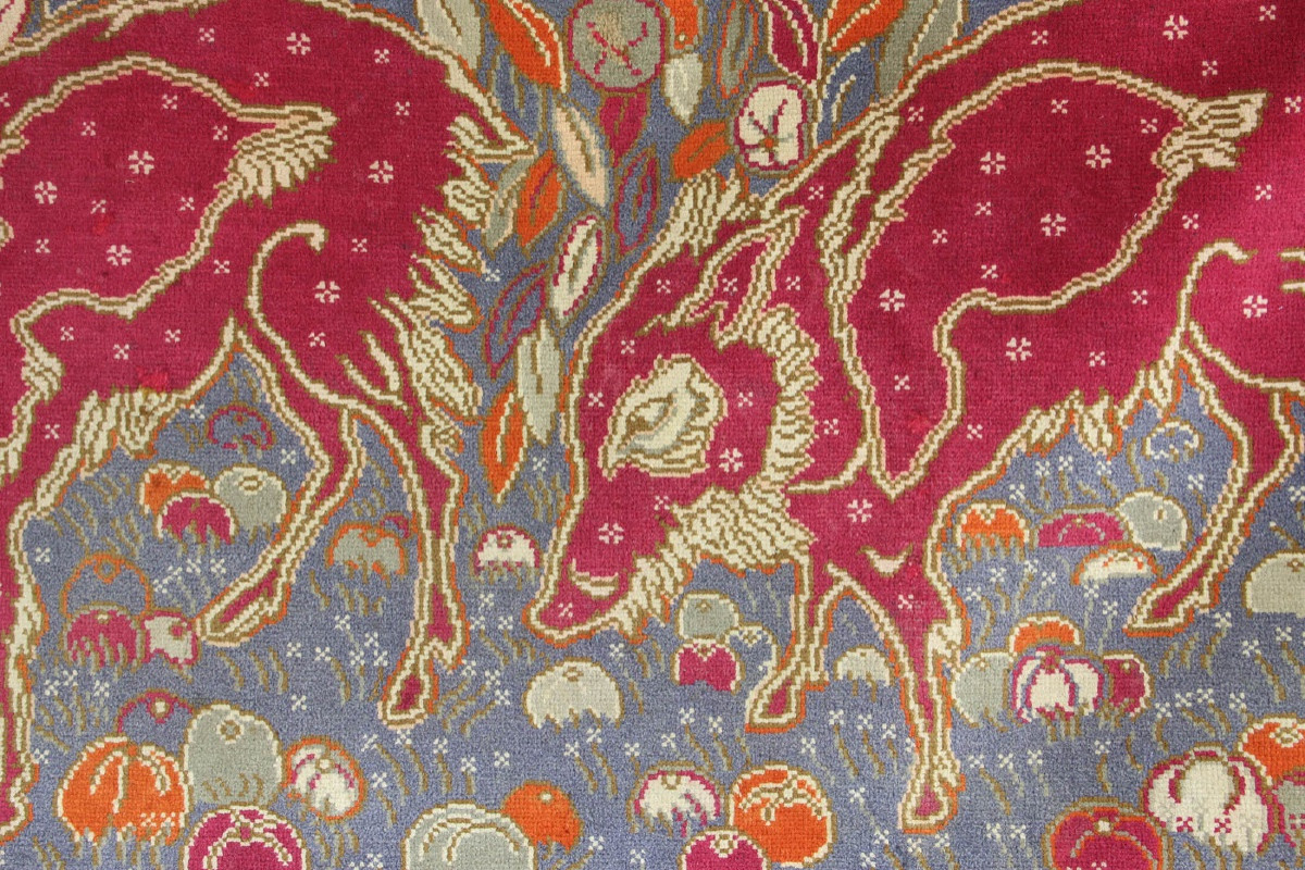 Georges Manzana-pissarro (1871-1961) - Tapestry - Two Warthogs And Frieze-photo-3