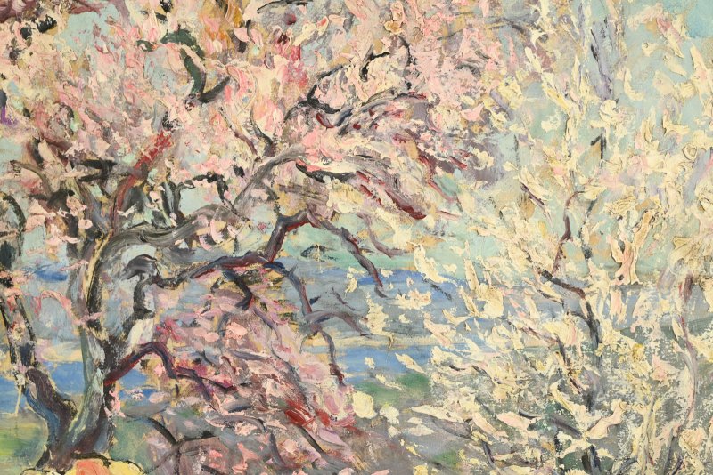 Julien FERON (1864-1944) : Amandier en fleurs à Gassin-photo-3