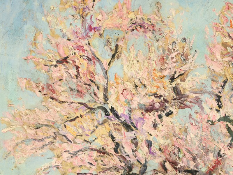 Julien FERON (1864-1944) : Amandier en fleurs à Gassin-photo-4