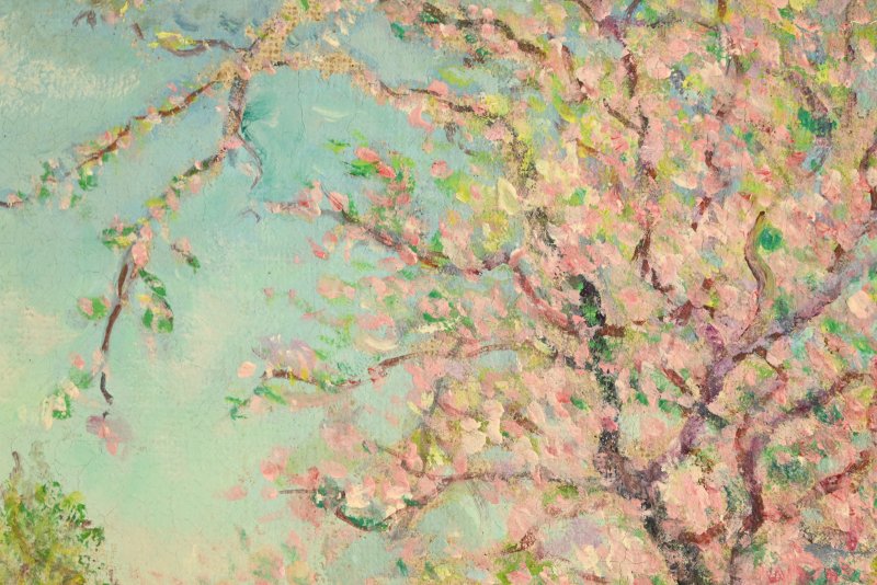 Julien FERON (1864-1944) : Cerisier en fleurs en normandie-photo-2