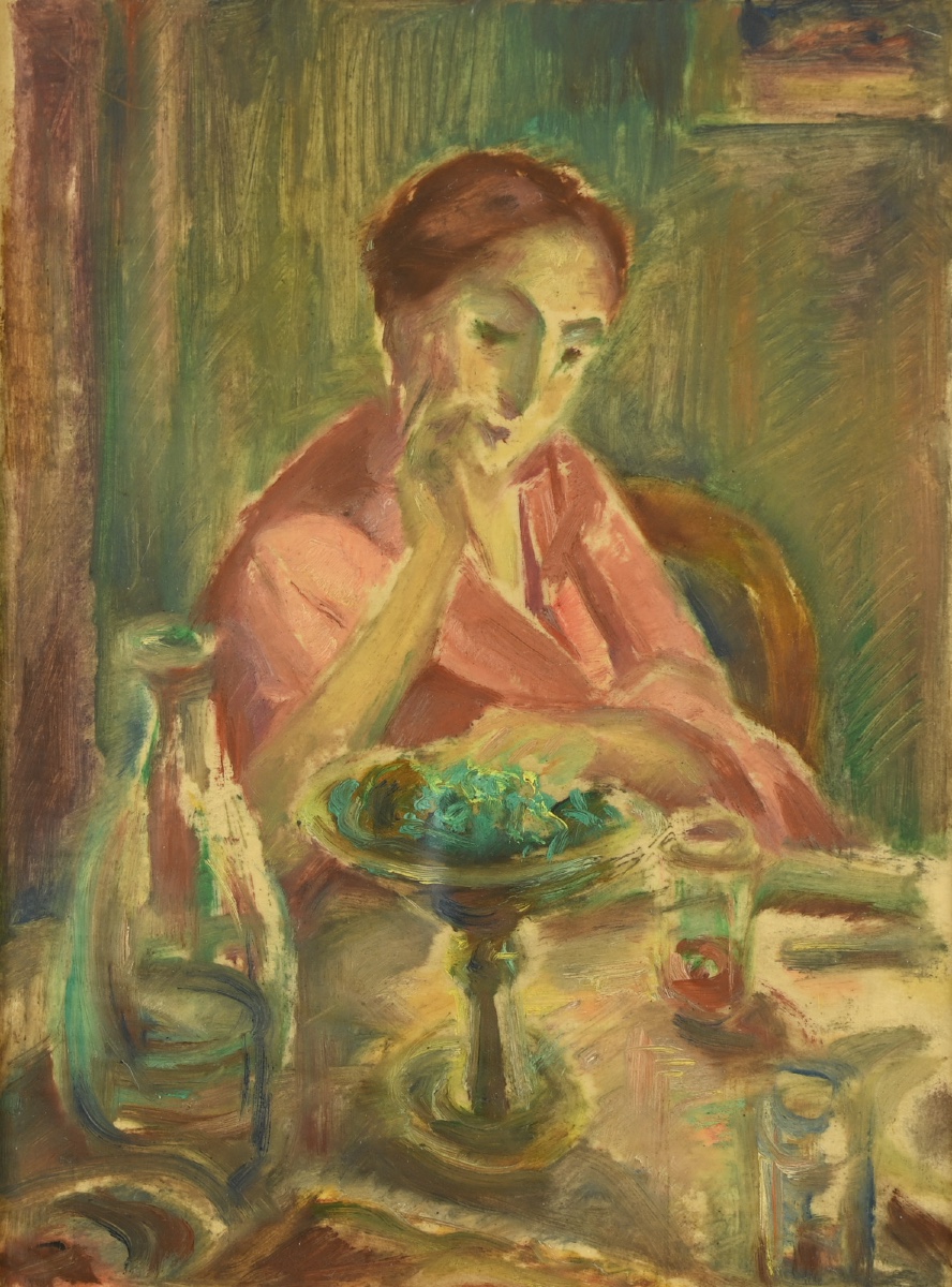 French School (19th-20th): Femme Attablée
