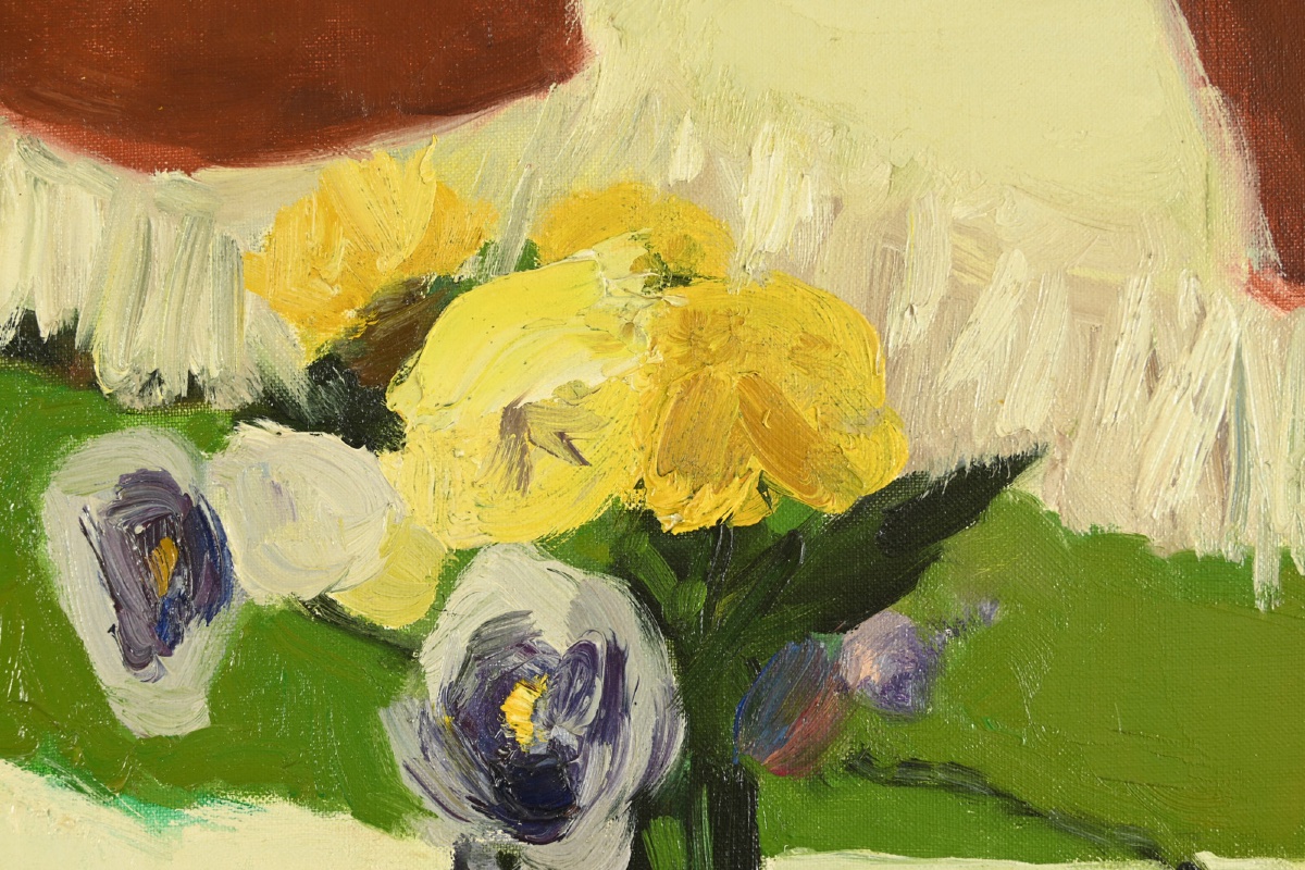 Arthur Van Hecke (1924–2003) - Fruit On A Table Under A Parasol-photo-3