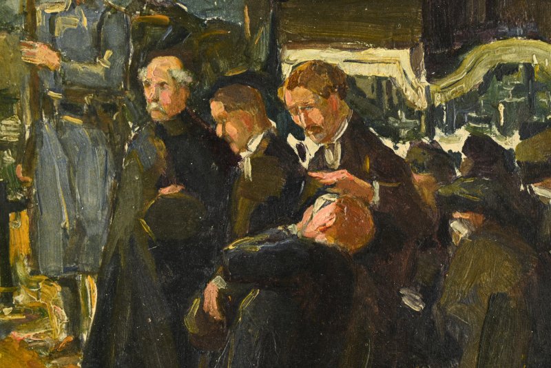 Gustave MOÏSE (1879-1955) : L'inhumation d'un soldat français, 1918-photo-3