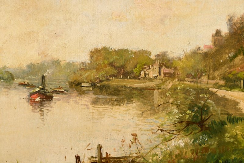 LEVIS Maurice (1860-1941) : La Seine à Herblay-photo-1