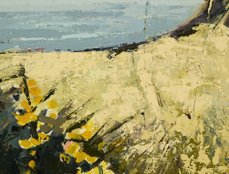 Yves Offret — Yellow Gorse In Bréhat, Oil On Canvas, 1986-photo-4