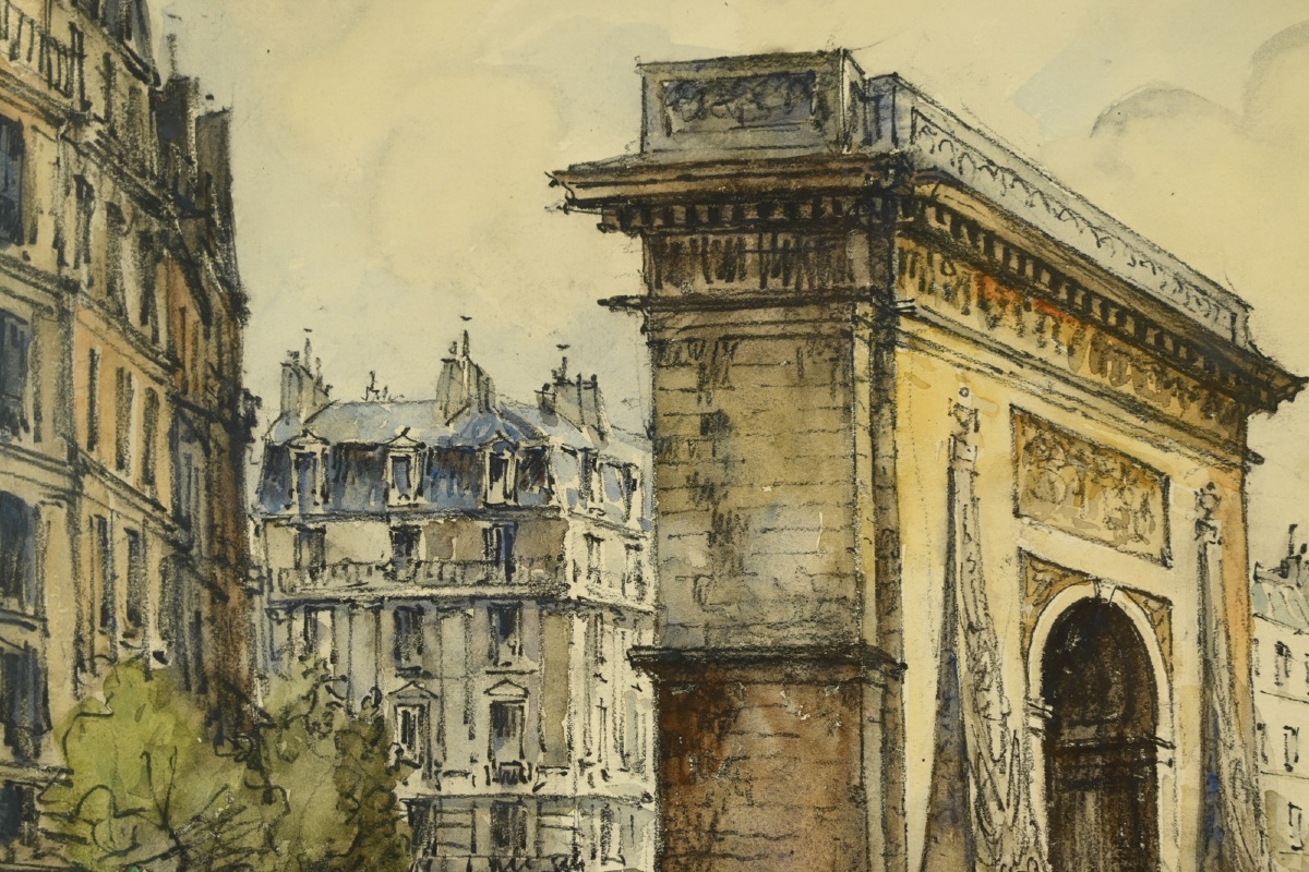 FRANK WILL (1900 - 1950) Paris, la porte Sainte Denis -photo-2