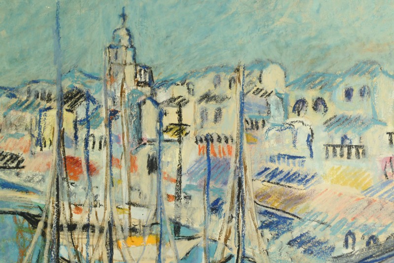 Yvonne APPENNINI (1928-1998) : Le port de Saint-Tropez-photo-2
