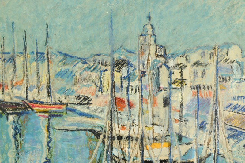 Yvonne APPENNINI (1928-1998) : Le port de Saint-Tropez-photo-1