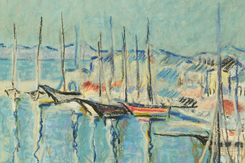 Yvonne APPENNINI (1928-1998) : Le port de Saint-Tropez-photo-2