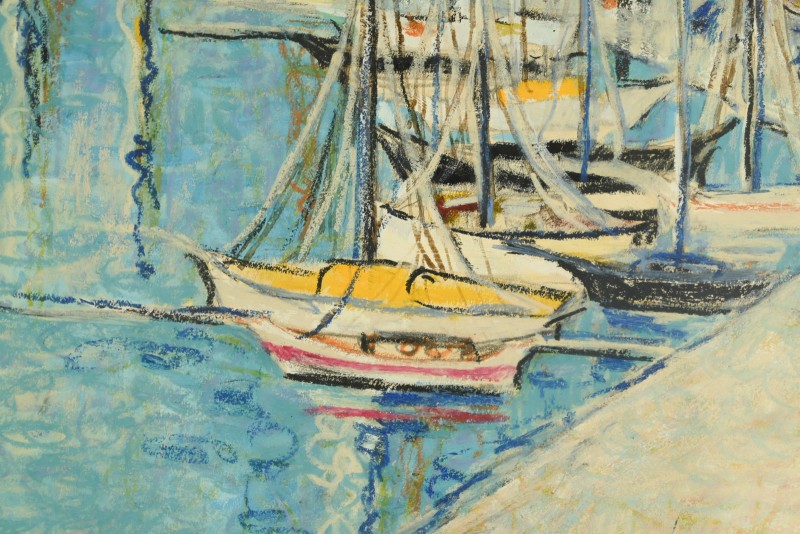 Yvonne APPENNINI (1928-1998) : Le port de Saint-Tropez-photo-3