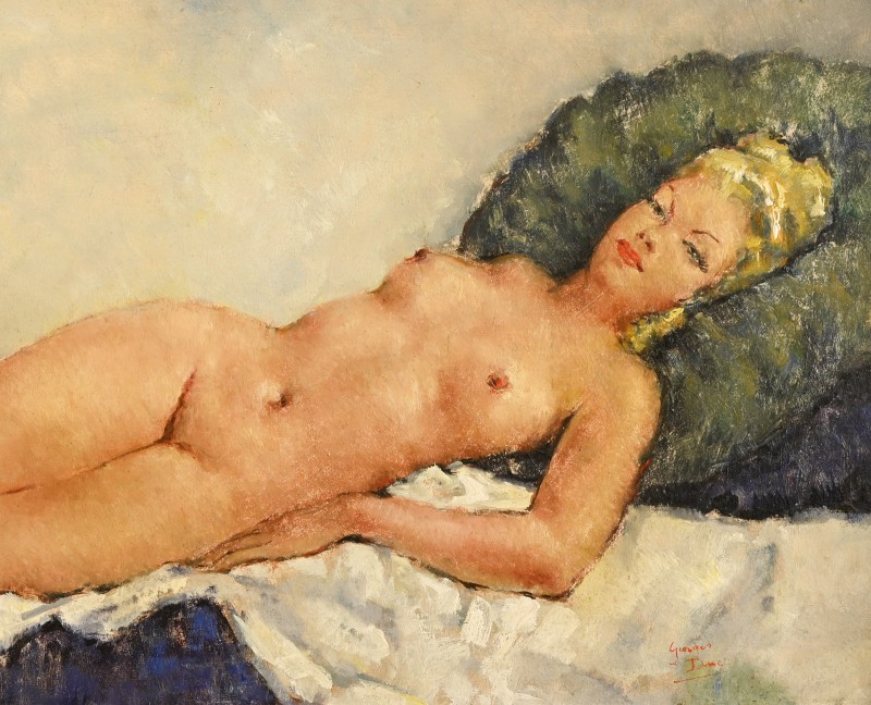 Georges Duc (xix-xx) Reclining Nude -photo-2