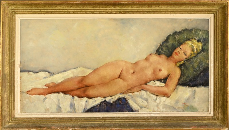 Georges Duc (xix-xx) Reclining Nude -photo-3