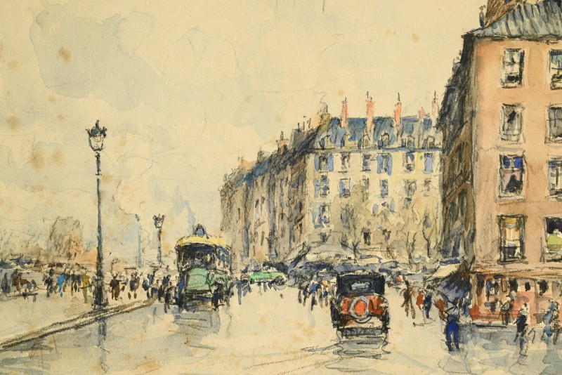 Georges Rose (1895-1951) :paris, The Bouquinistes And Notre Dame-photo-2