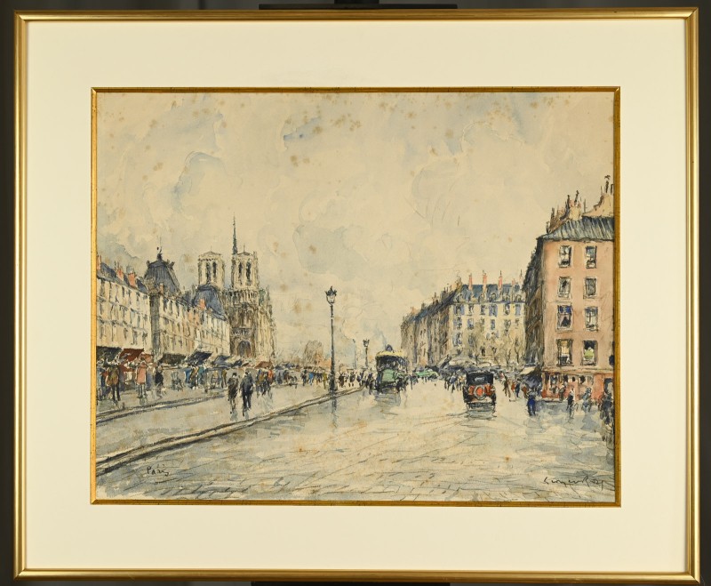 Georges Rose (1895-1951) :paris, The Bouquinistes And Notre Dame-photo-4