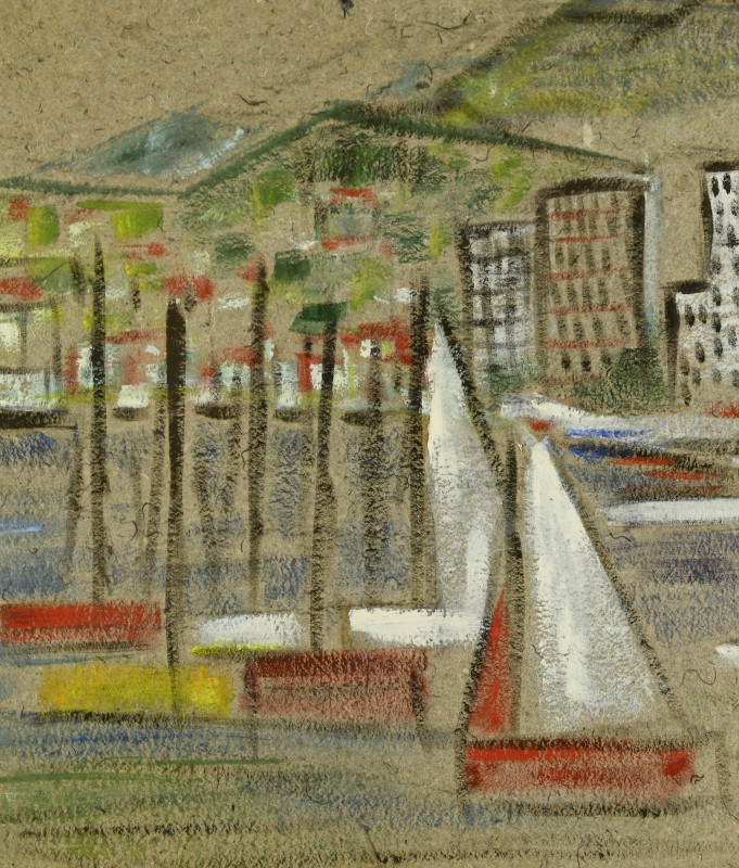Jaroslav PESEK (1923 – 2008) : Les voiliers au port-photo-2