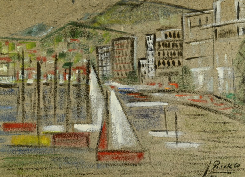 Jaroslav PESEK (1923 – 2008) : Les voiliers au port