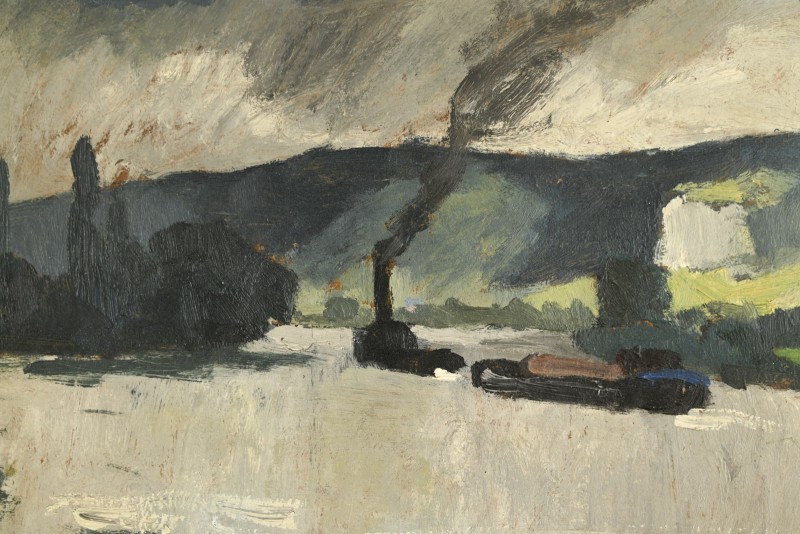 René SAUTIN (1881-1968) : La Seine au Val Saint Martin-photo-2