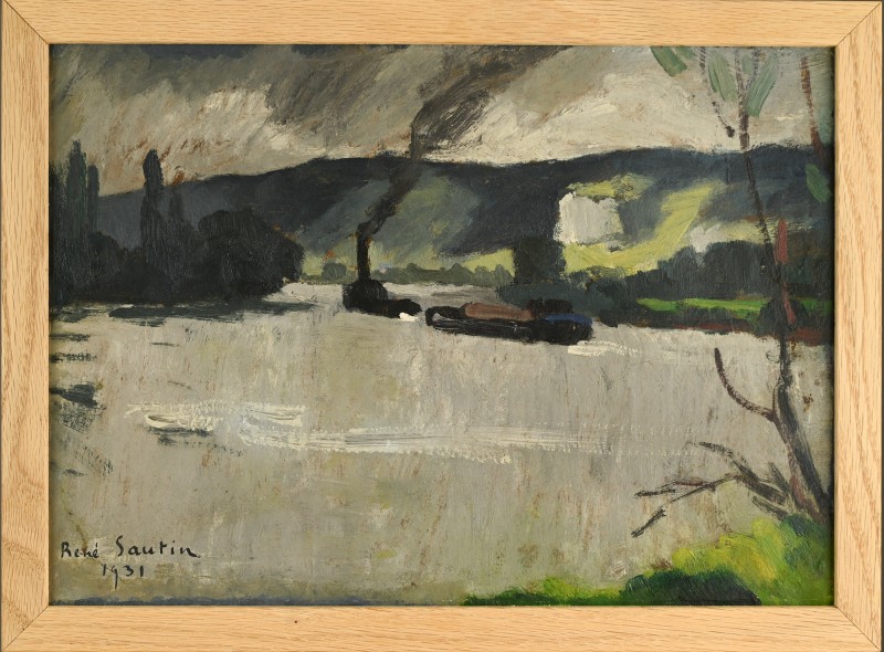 René SAUTIN (1881-1968) : La Seine au Val Saint Martin-photo-3