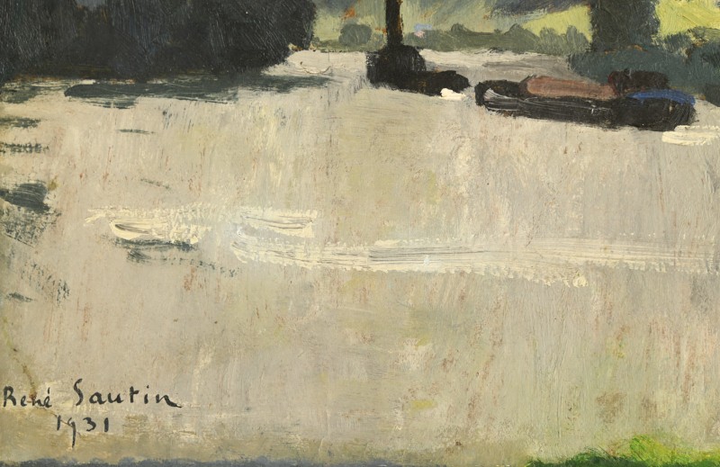 René SAUTIN (1881-1968) : La Seine au Val Saint Martin-photo-4