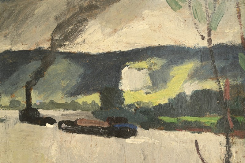 René SAUTIN (1881-1968) : La Seine au Val Saint Martin-photo-2