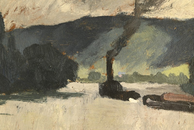 René SAUTIN (1881-1968) : La Seine au Val Saint Martin-photo-3