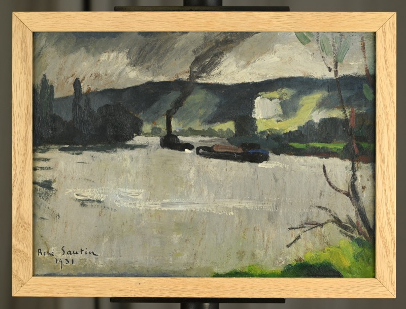 René SAUTIN (1881-1968) : La Seine au Val Saint Martin-photo-5
