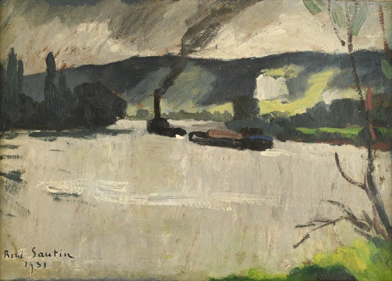 René SAUTIN (1881-1968) : La Seine au Val Saint Martin
