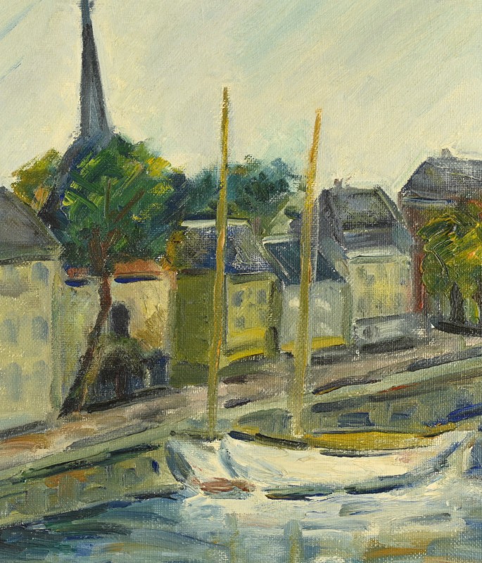Lyne SEYBEL (1919-2009) : Le port d'Honfleur-photo-2