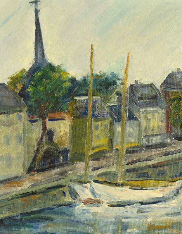 Lyne SEYBEL (1919-2009) : Le port d'Honfleur-photo-3