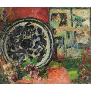 Blanche Roboa Pissarro (1878-1945): Still Life With Earthenware Dish, 1906