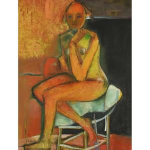  René COUTURIER (1933 - 2008) Femme assise