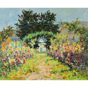Jean-pierre Bordry (1934) - The Nasturtium Alley At Giverny