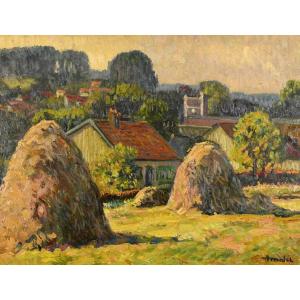 Albert MALET (1905-1986) : Paysage du Cantal