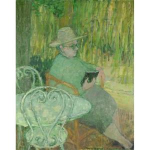 Prokhoroff Ariane (1926-2018) : Reading Under The Shade, The Artist's Mother