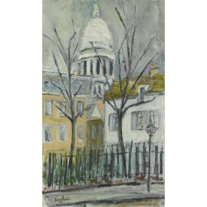 Lyne Seybel (1919-2009) : Montmatre, Le Sacré Coeur