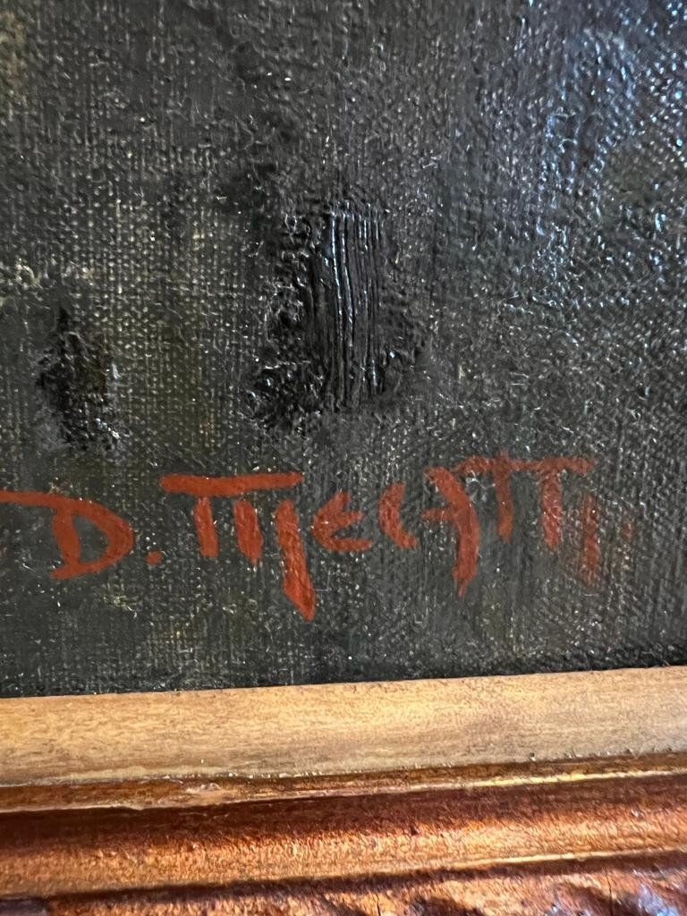 Tableau, Signé Dario  Mecatti. Huile Sur Toile. -photo-3