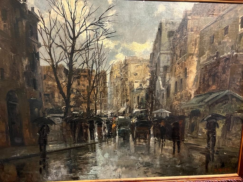 Tableau, Signé Dario  Mecatti. Huile Sur Toile. 