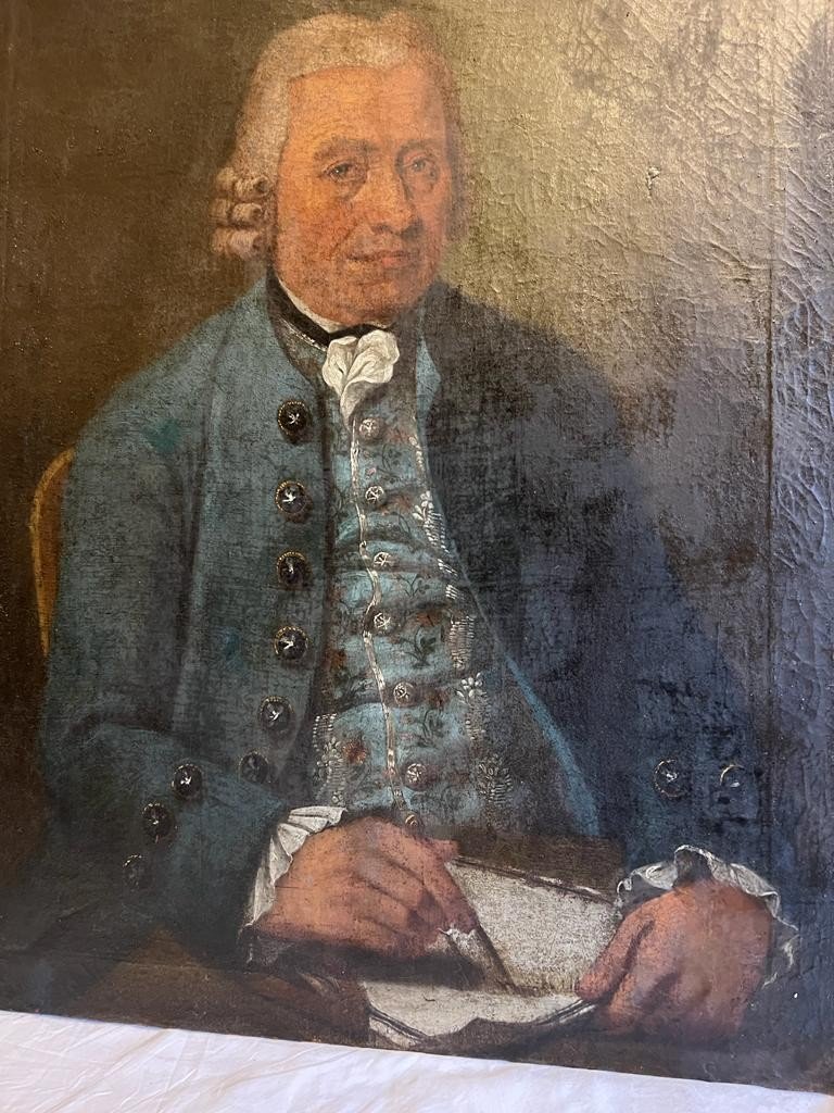 Painting Portrait Of A Man Around 1800.