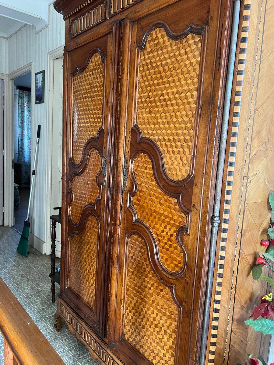 Marquetry Cabinet, 18th Century. 