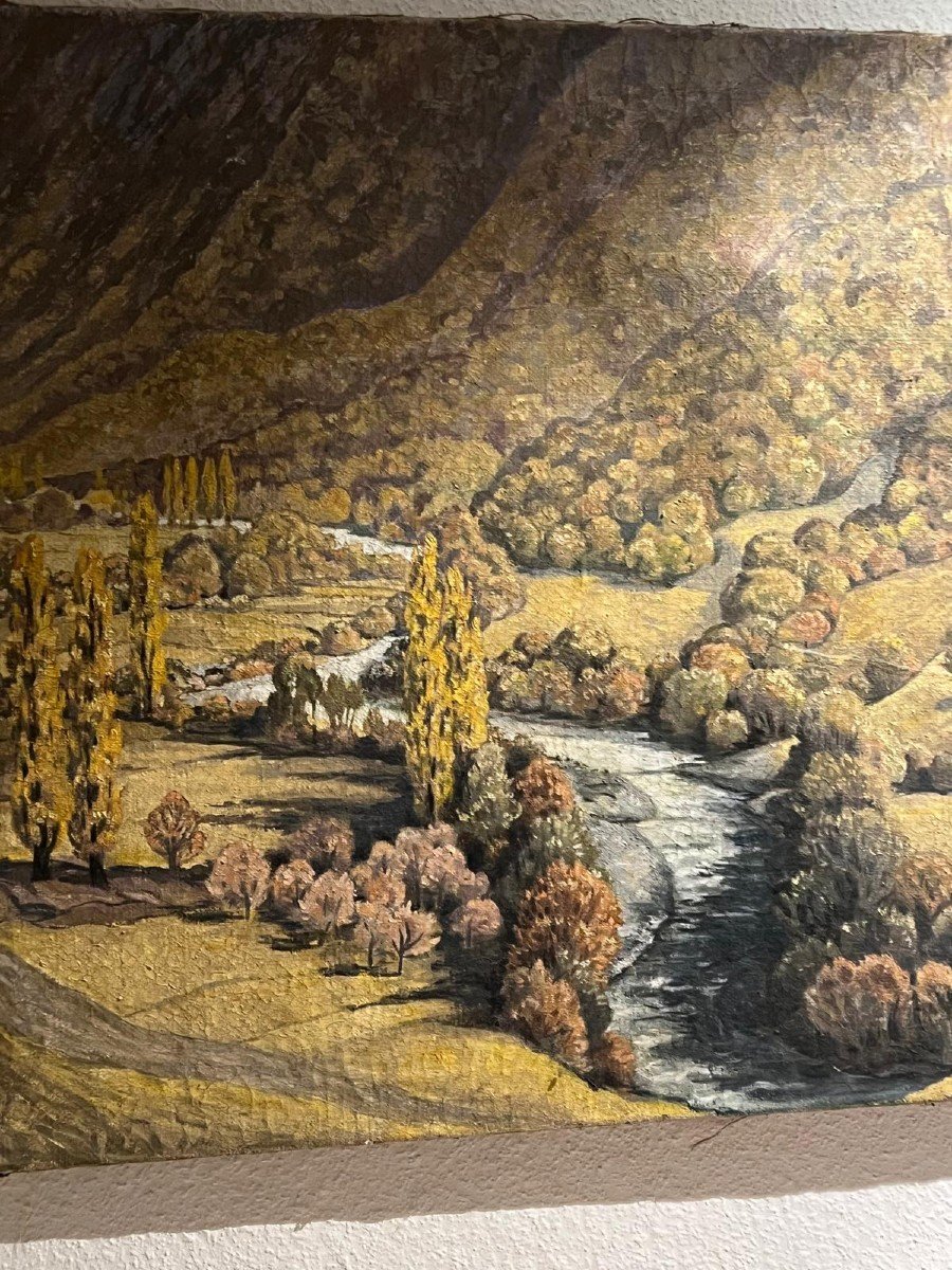 Mountain Landscape Painting. -photo-2