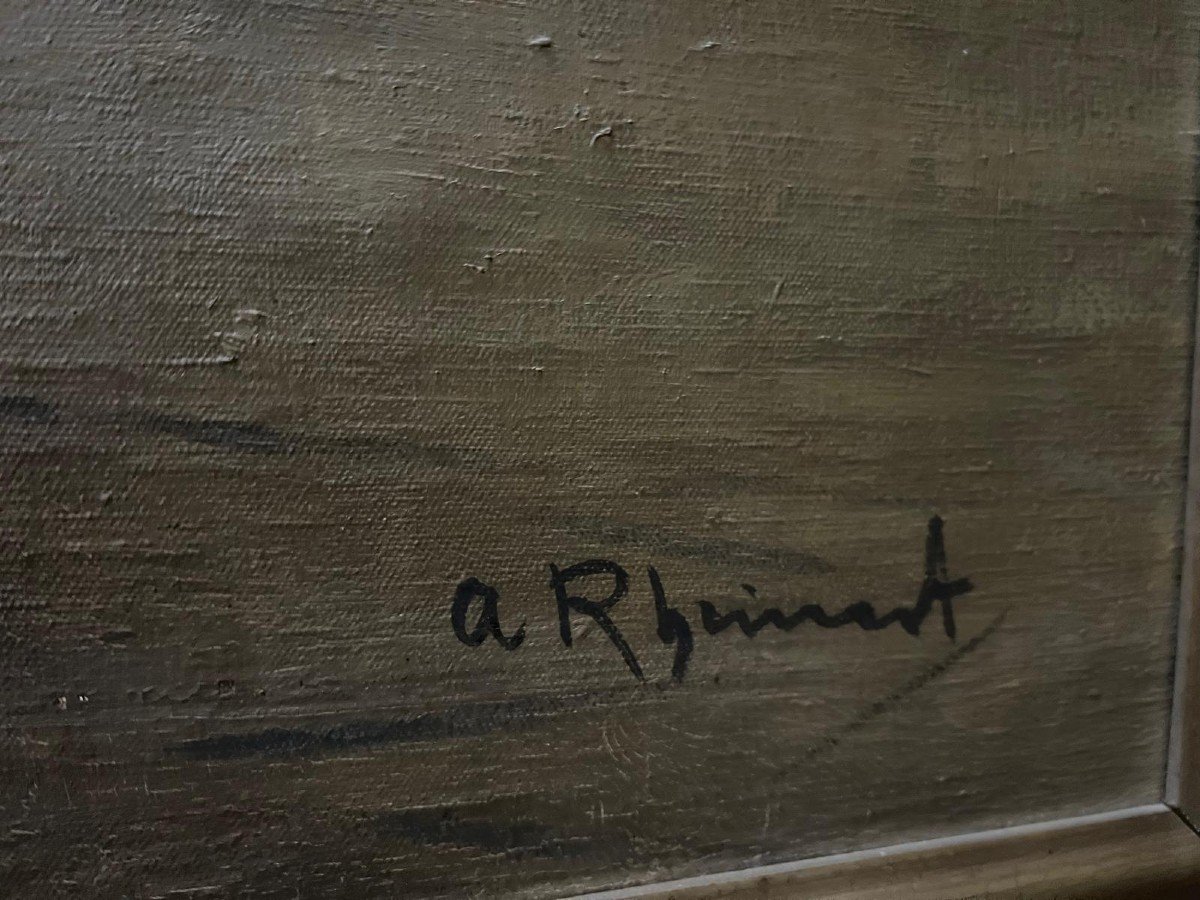 Illegible Signed Painting, Return Of The Sinners. -photo-4